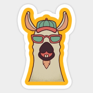 lamma is cool and smiling Sticker